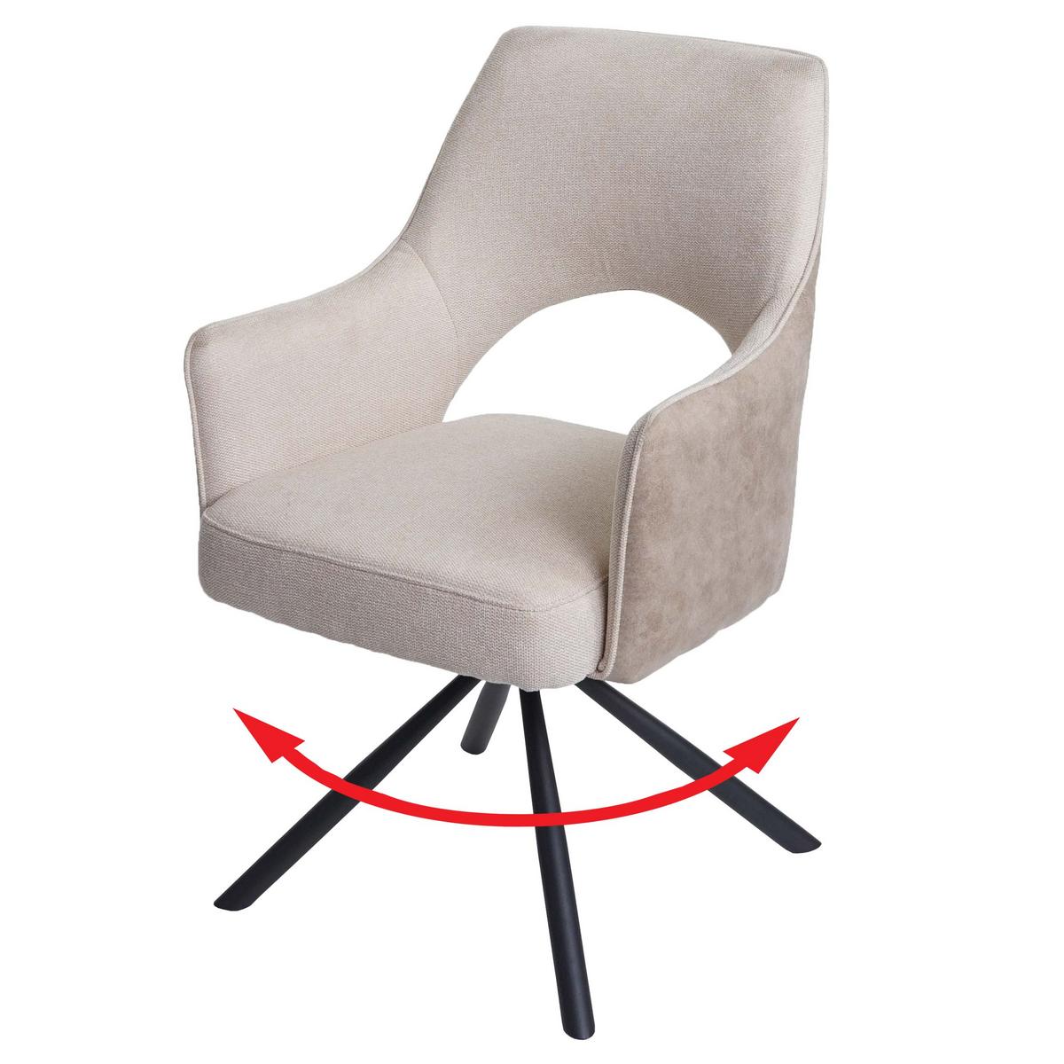 ESSZIMMERSTUHL K3 Cremeweiß - Creme/Weiß, Textil (57/89/52cm) - MCW