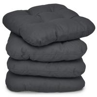 STUHLKISSEN Lisa 40/40/8 cm Anthrazit 4tlg - Anthrazit, Textil (40/40cm) - Beautissu 