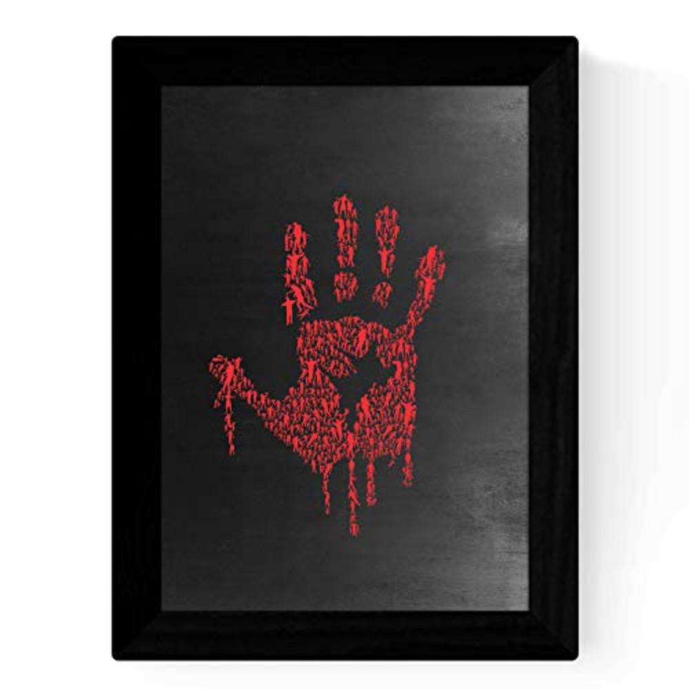 POSTER Schwarz-Weiß Blatt – Zombies A4 Rahmenlos - Klar, Papier (29.7/5/21cm) - Nacnic