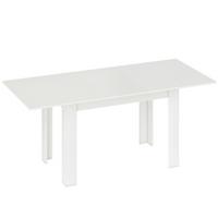 AUSZIEHBARER-ESSTISCH MDF Weiß - Weiß, Holzwerkstoff (180/80/75cm) - HOMCOM