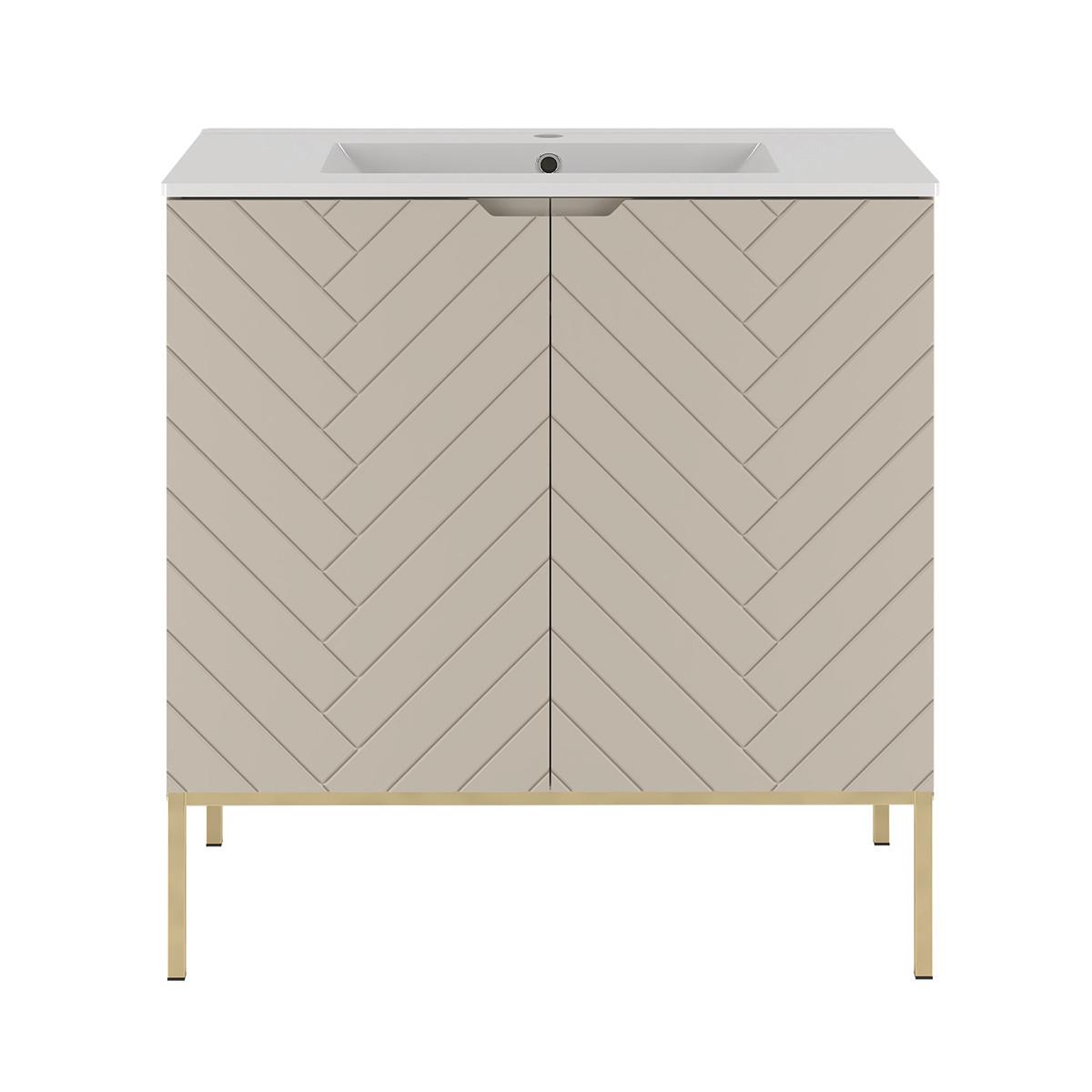 WASCHTISCH 80cm Daria Kaschmir - Beige, Holzwerkstoff (80/82/45.8cm) - Petits-meubles