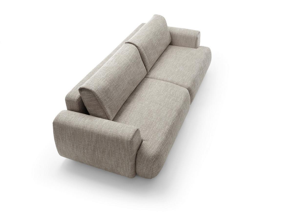 BETTSOFA ZEST Grau Chenille-Stoff mit Schlaffunktion - Grau, Textil (106/81/260cm) - MASSENO