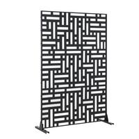 TRENNWAND Bernalda - Schwarz, Metall (120/180cm) - casa.pro