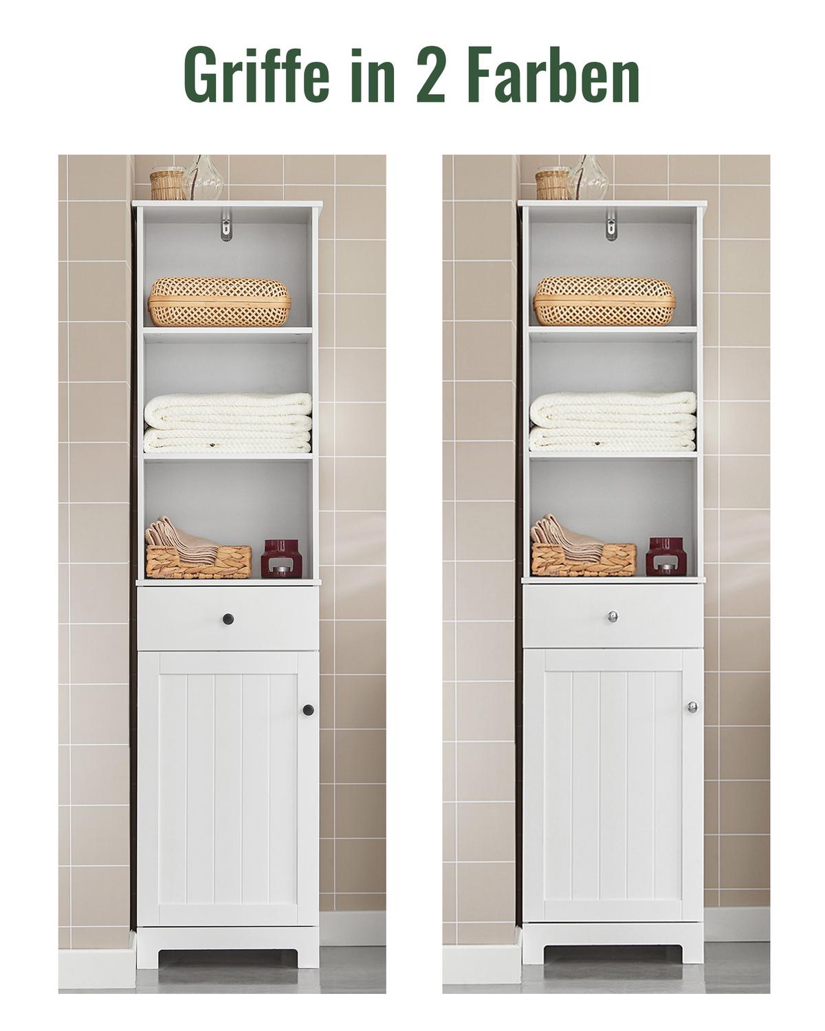 HOCHSCHRANK Weiß - Weiß, Holzwerkstoff (40/161/35cm) - SoBuy