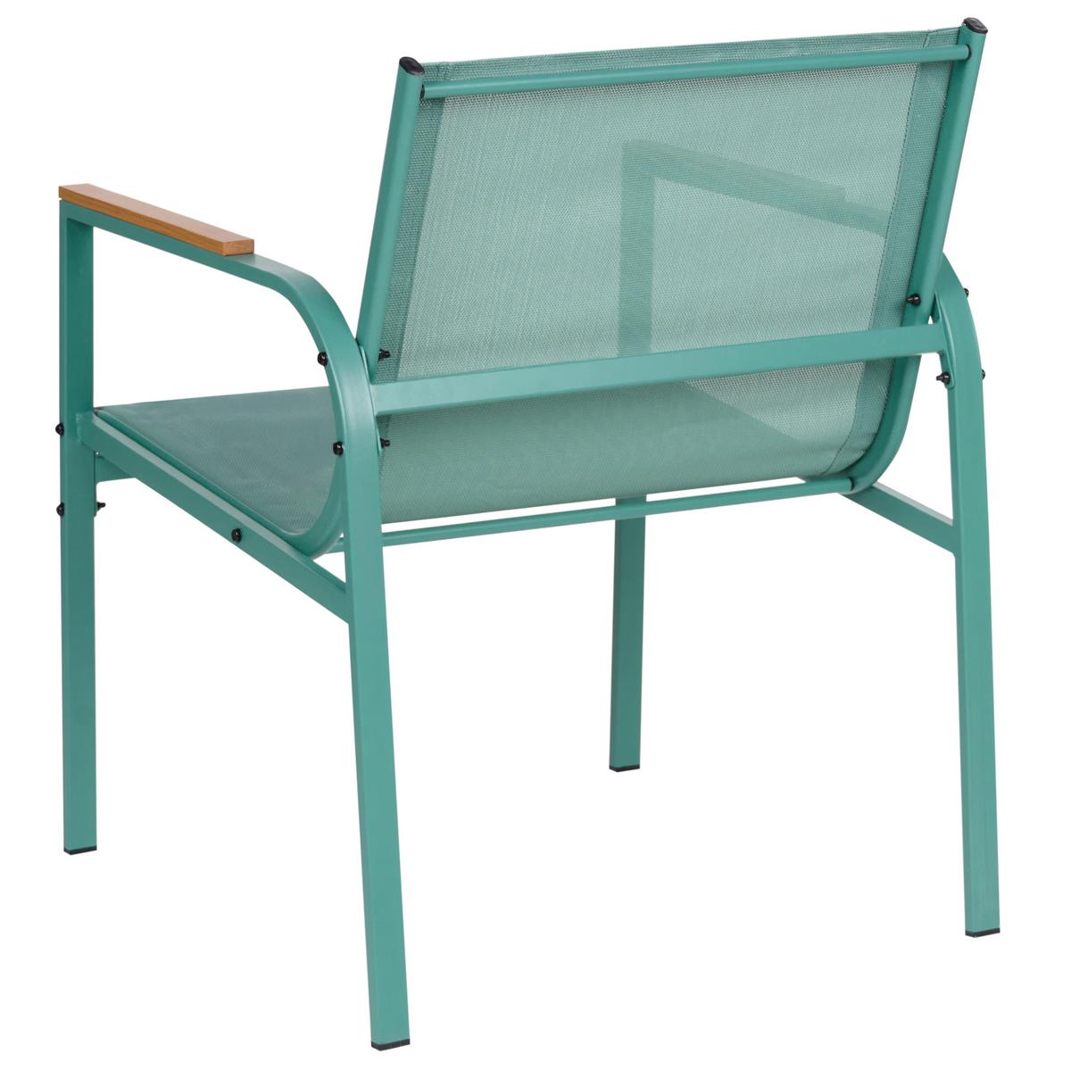 LOUNGE-SET mit Tisch 4-Sitzer Metall Grün Ledro - Grün, Metall - Beliani