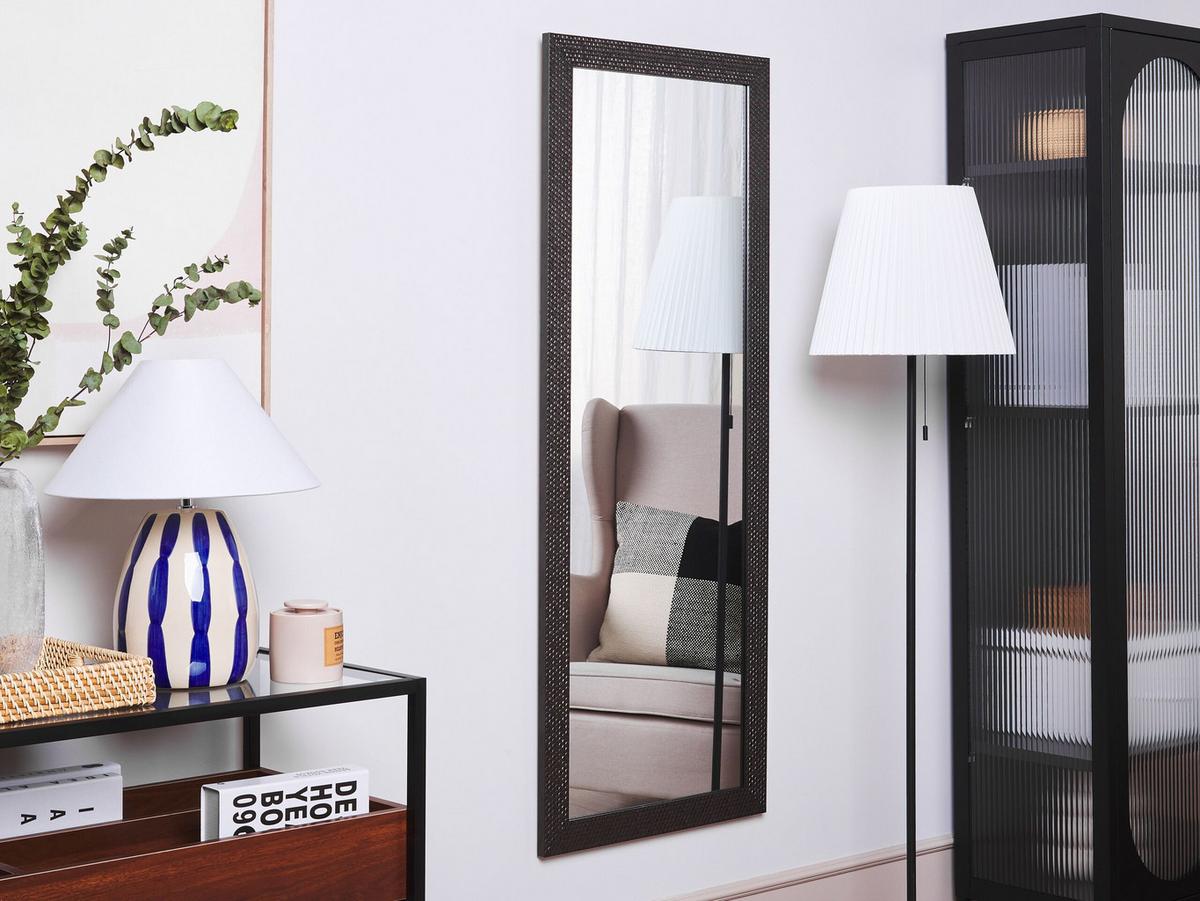 WANDSPIEGEL silber rechteckig 50/130 cm Ajaccio - Silberfarben, Kunststoff (50/130/2cm) - Beliani