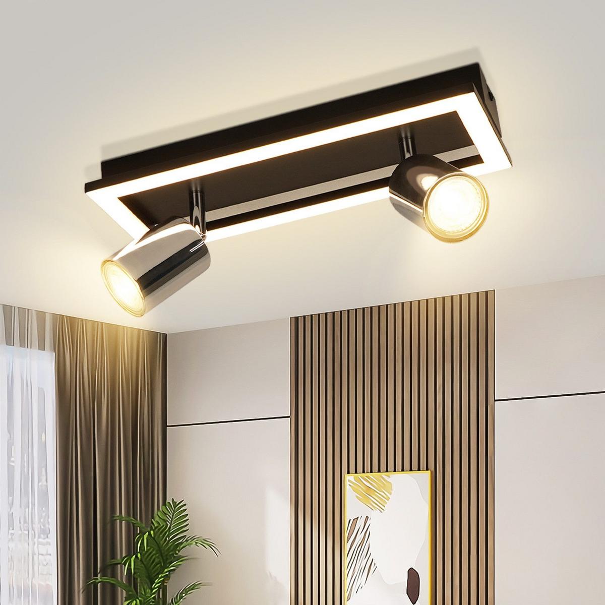 DECKENSTRAHLER Dunn 1-flammig 32/13/15.5cm - Schwarz, Metall (32/13/15.5cm) - Nettlife