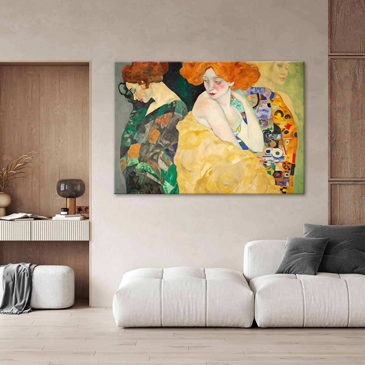 KUNSTDRUCK Gold 120/80 cm - Goldfarben, Textil (120/80cm) - KUNSTLOFT