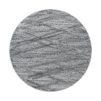 HOCHFLORTEPPICH EISACK, im Boho-Stil, aus Polypropylen, Grau, Ø 160 cm - Grau, Textil (160/160cm) - KADIMA DESIGN