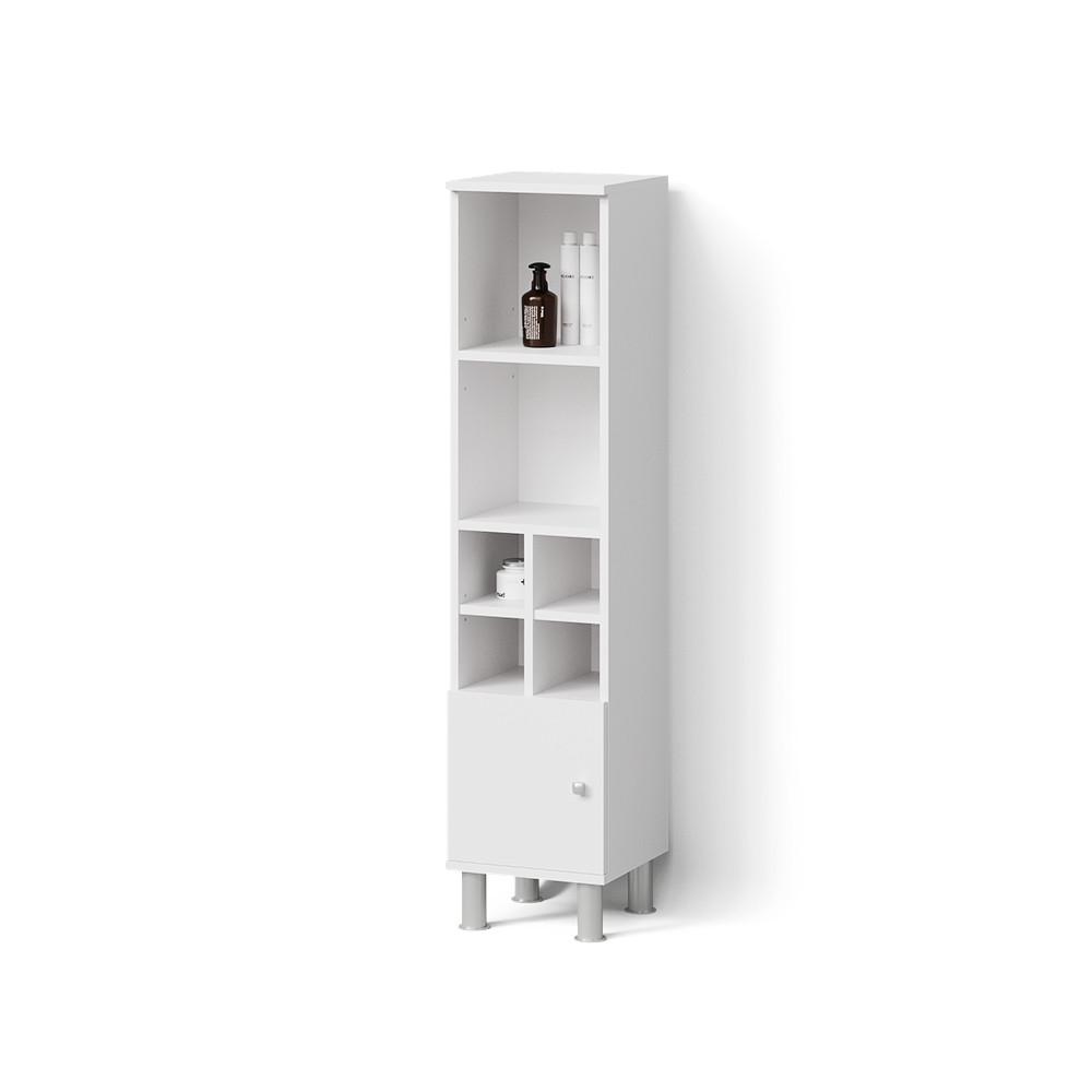MIDISCHRANK Fucino Weiß 30 x 95 cm - Weiß, Holzwerkstoff (30/95/30cm) - Livinity®