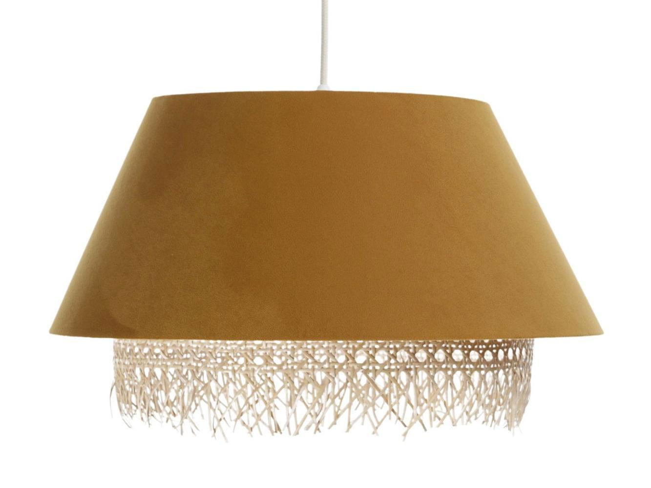 HÄNGELEUCHTE Gelb 40/25 cm - Gelb, Naturmaterialien (40/1.3/25cm) - ONZENO