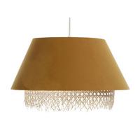 HÄNGELEUCHTE Gelb 40/25 cm - Gelb, Naturmaterialien (40/1.3/25cm) - ONZENO