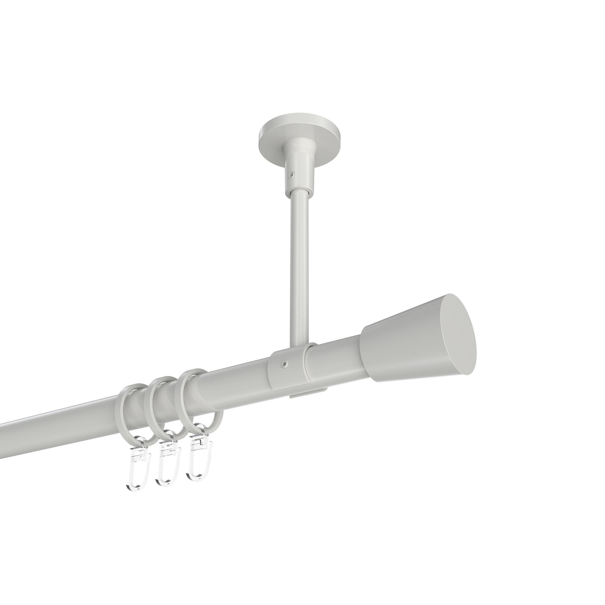 GARDINENSTANGE Sonette Sitra 320 cm (geteilt in 2 x 160 cm), 1-läufig, 20 mm Ø Weiß - Weiß, Metall (320cm) - INTERDECO