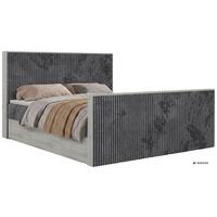 BOXBETT NORDIC DUO 140/200 - Grau Cord - Topper Visco - H3 - Schwarz/Grau, Kunststoff/Textil (140/200cm) - MKS