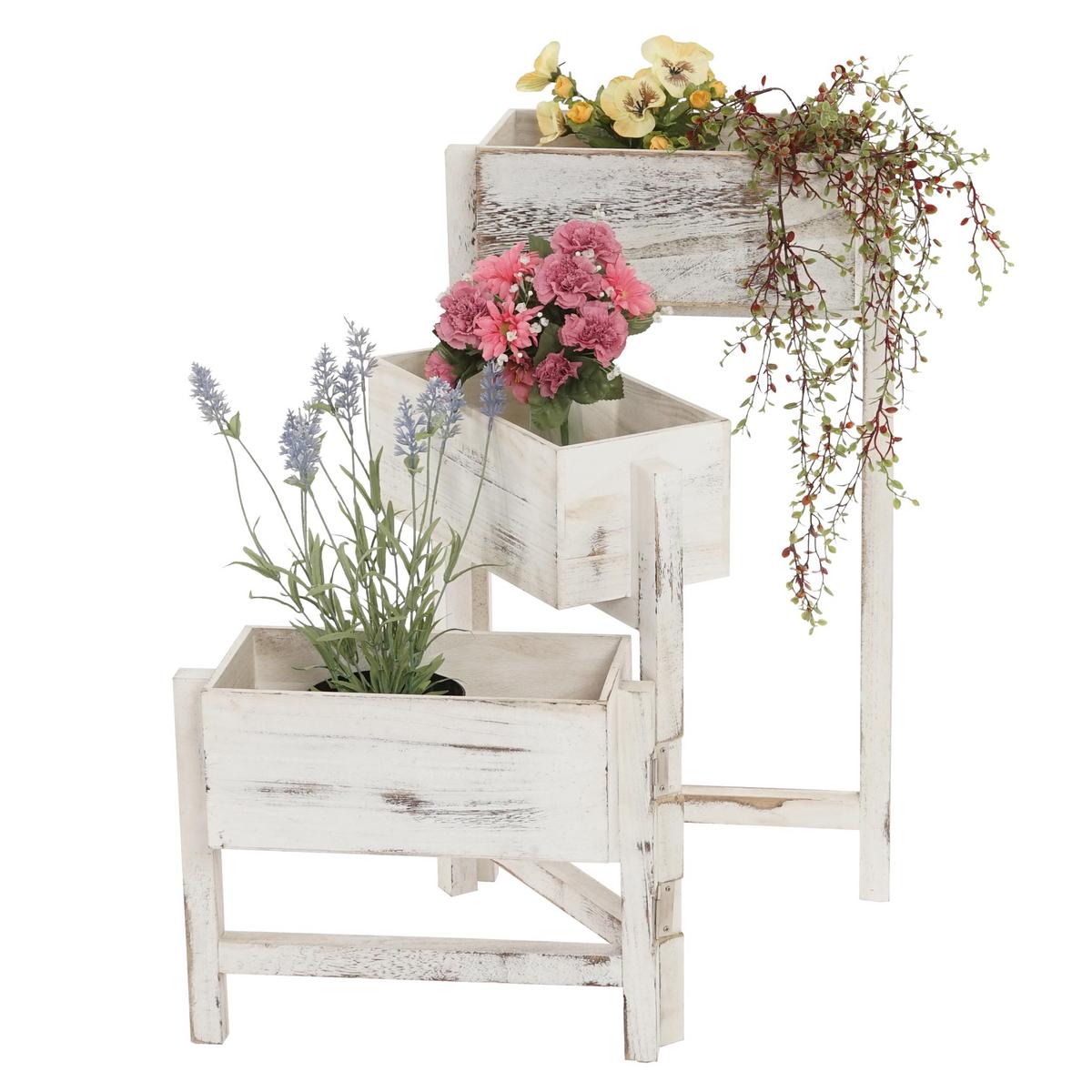 PFLANZREGAL STANDREGAL Weiß - Weiß, Holz (108/65/15cm) - MCW