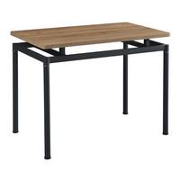ESSTISCH Hemnes - Eichefarben/Schwarz, Holzwerkstoff/Metall (60/100/75cm) - [en.casa]