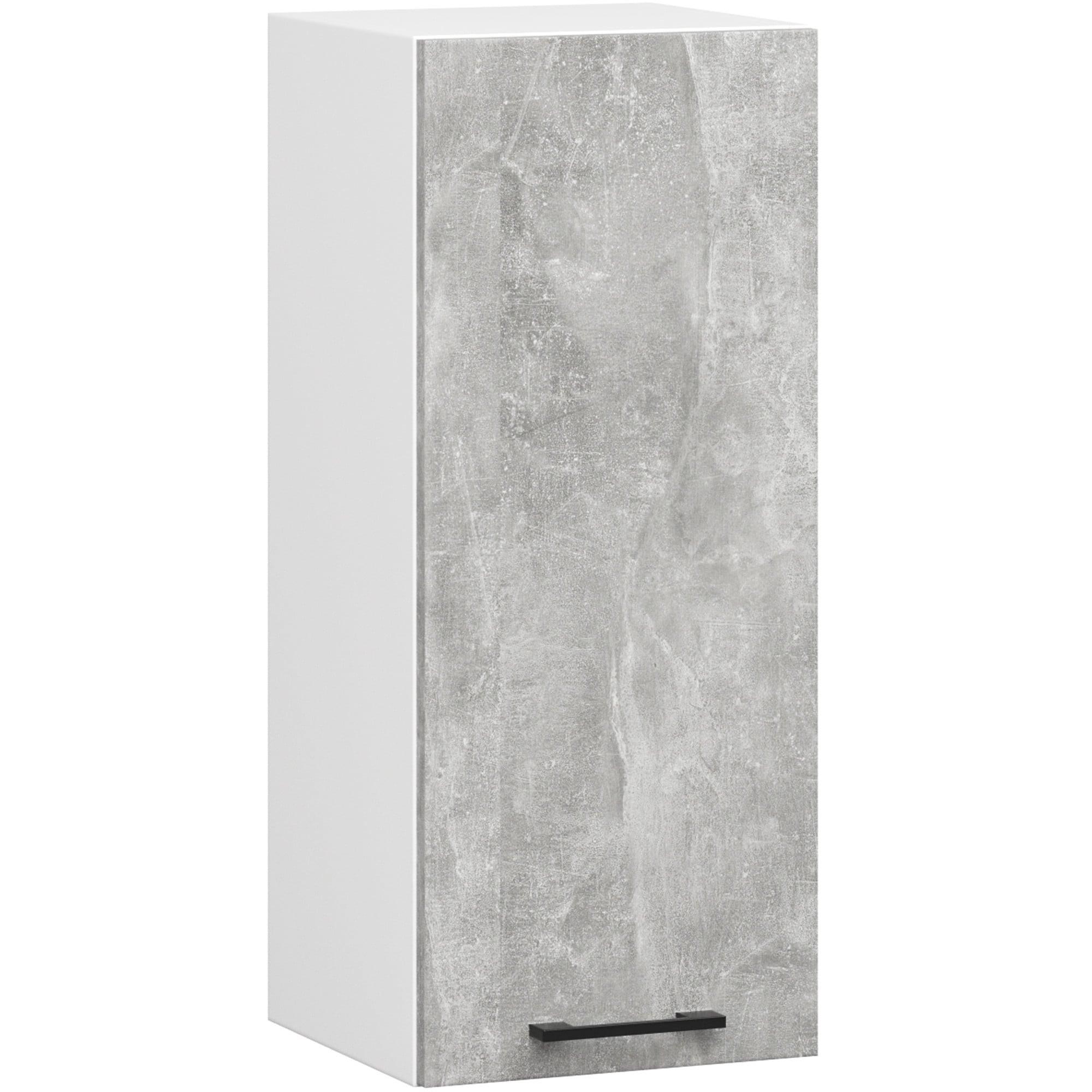 HÄNGESCHRANK Weiß, Beton 72/30/30 - Hellgrau/Weiß, Holzwerkstoff (30/72/30cm) - RAUMHIRSCH FURNITURE