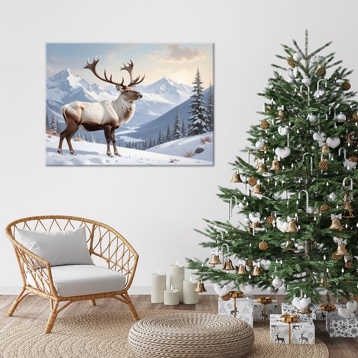 LEINWANDBILD Weihnachten 120x80cm - Weiß, Textil (120/80cm) - Feeby