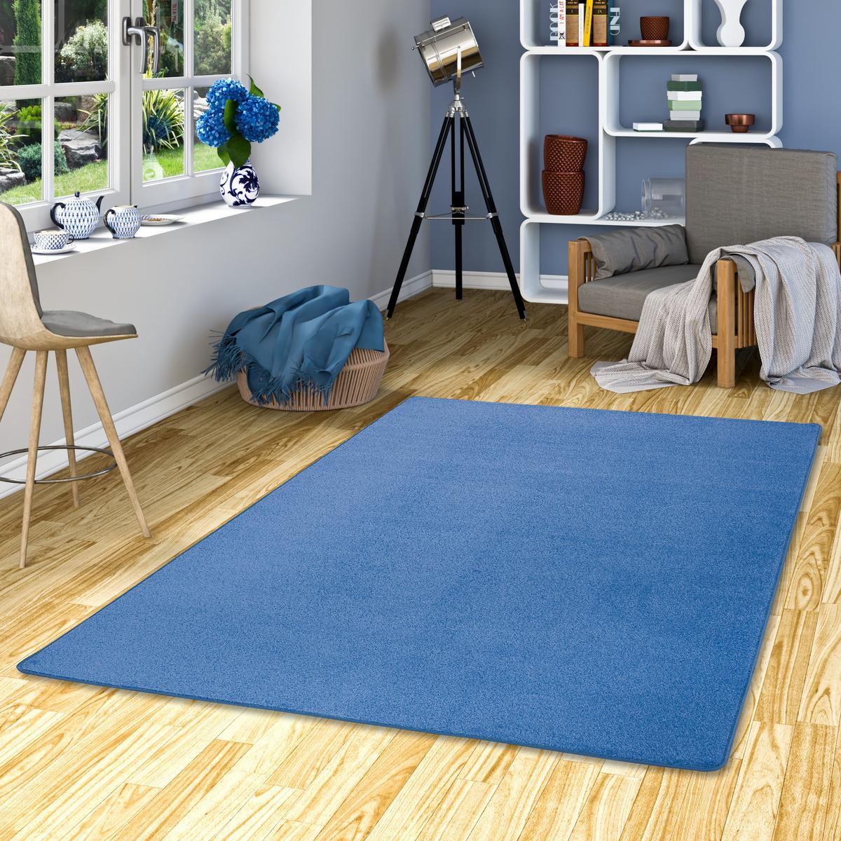 TREND VELOURS TEPPICH JOY - Blau, Textil (200/250cm) - Snapstyle