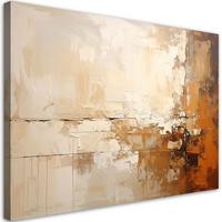 LEINWANDBILDER, Beige Abstrakt mit Pinselstrichimitation - Beige, Textil (45/30cm) - Feeby