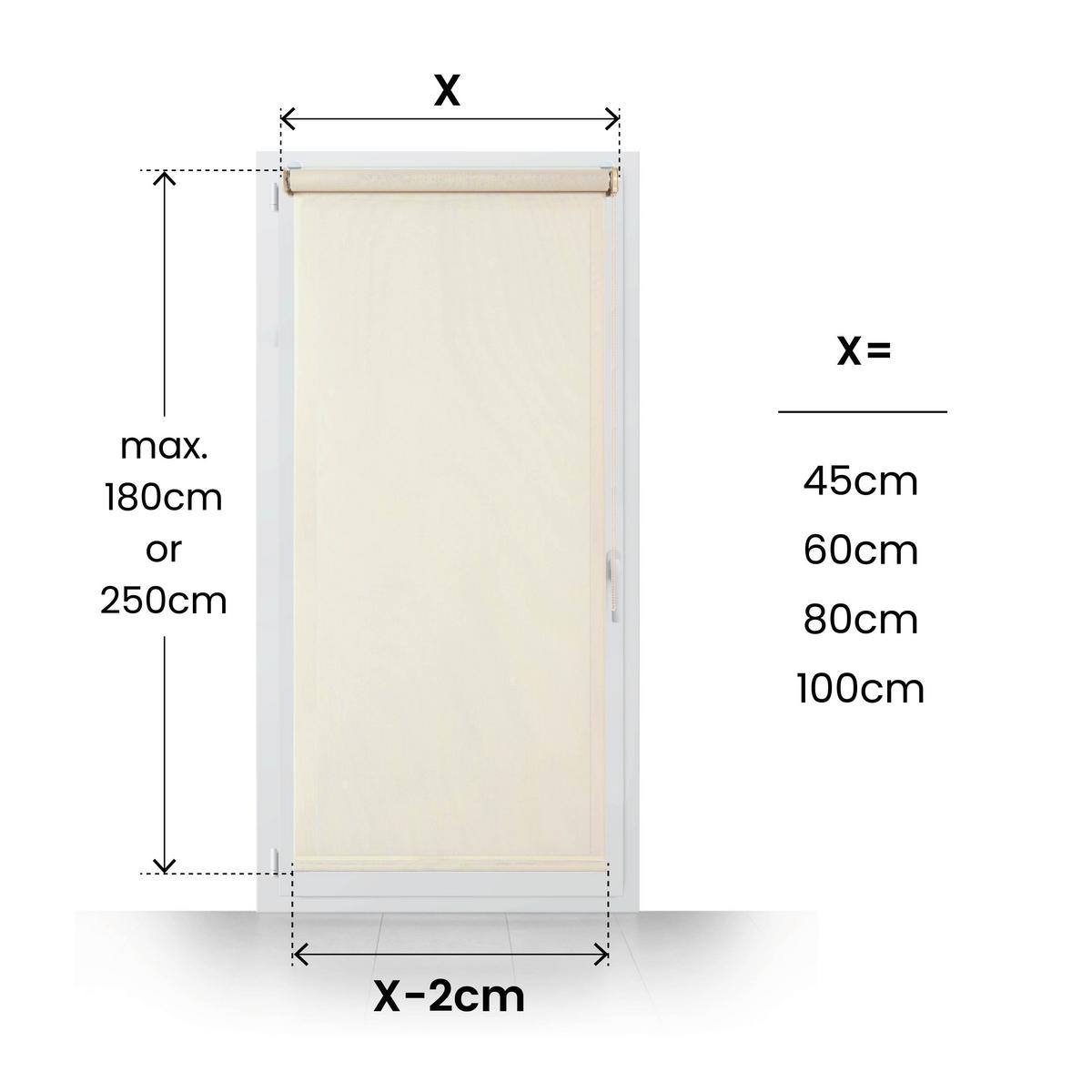 SCREEN-ROLLO Plus Easyfix Leinen 100x180 - Beige, Kunststoff (100/180/1cm) - STORESDECO