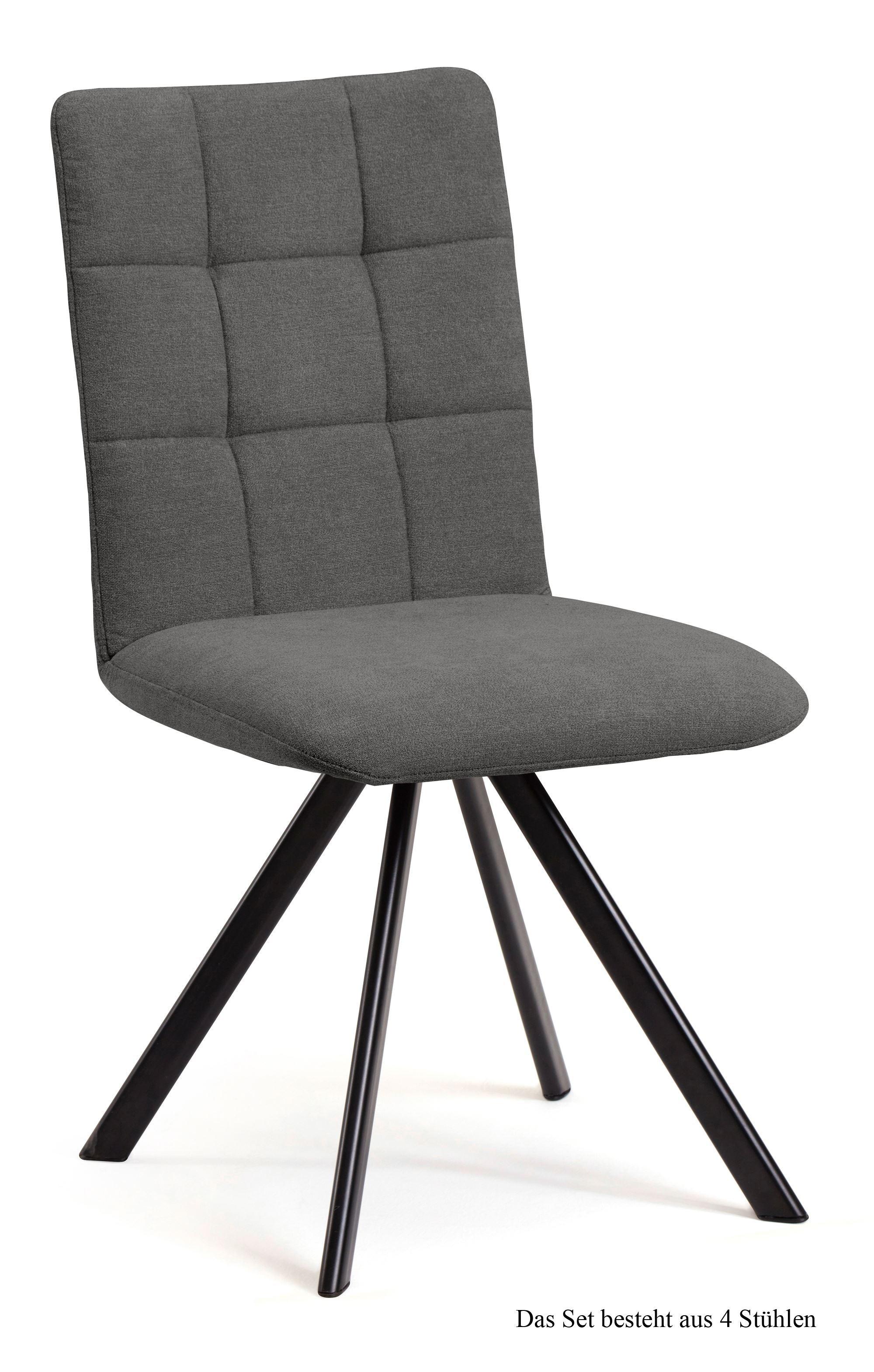 ESSZIMMERSTUHL drehbar (4er-Set) Despa 47x91x60 Schwarz/Grau - Schwarz/Grau, Kunststoff (60/91/47cm) - 58aufmkessel