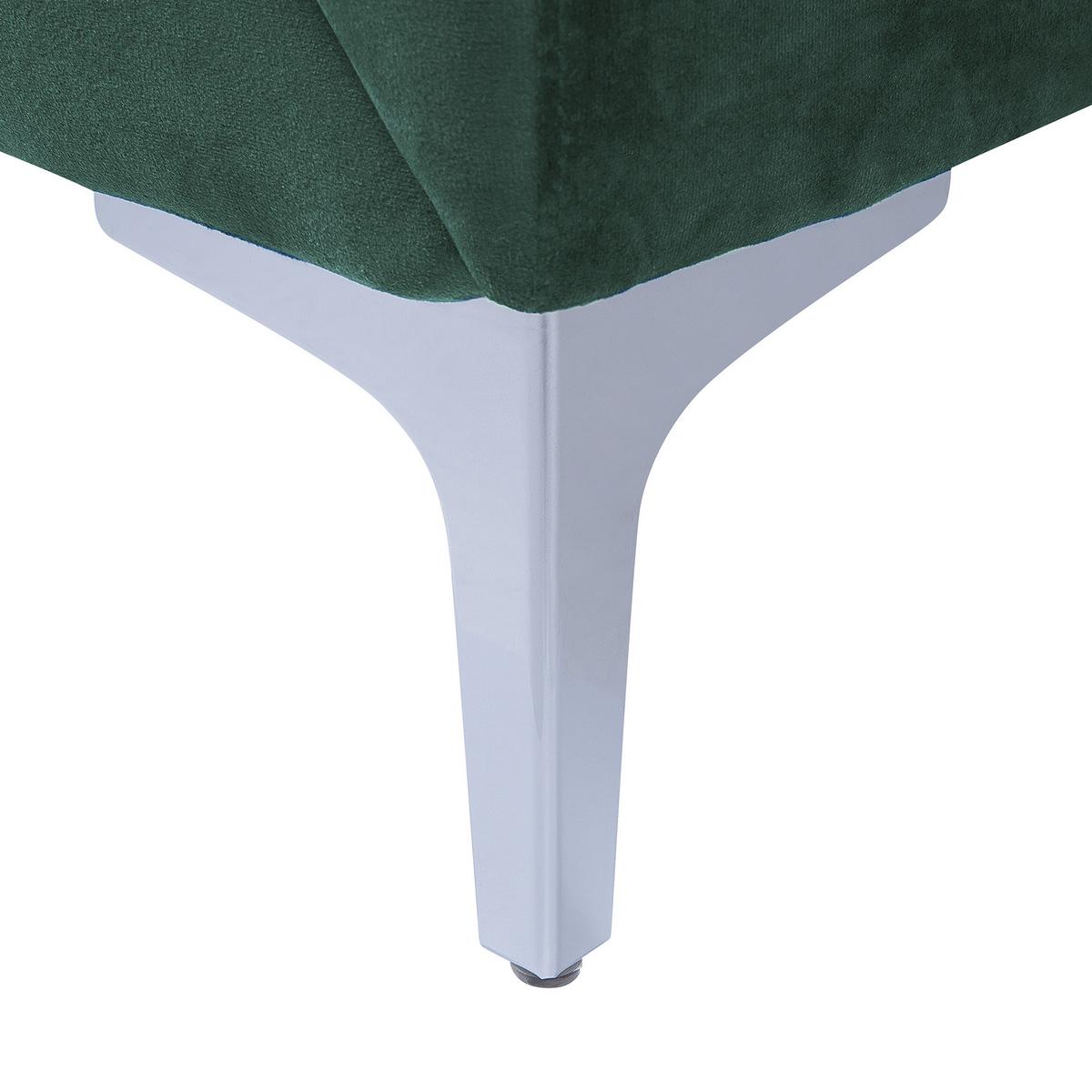 3-SITZER-SOFA Samtstoff Grün Fenes - Grün, Textil (188/90/75cm) - Beliani