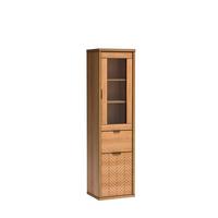 VITRINE CARINI 187,4 / 50 cm in Eichefarben - Eichefarben, Holzwerkstoff (50/187.4/60.6cm) - MASSENO