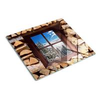 GLASPLATTE 60x52 cm Winterfenster - Multicolor, Glas (60/0.4/52cm) - TULUP