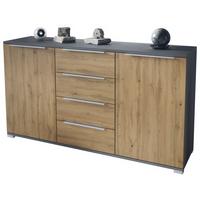 SIDEBOARD Linio Eiche Evoke - Eiche San Remo, Holzwerkstoff (138.5/75.5/35cm) - Vladon