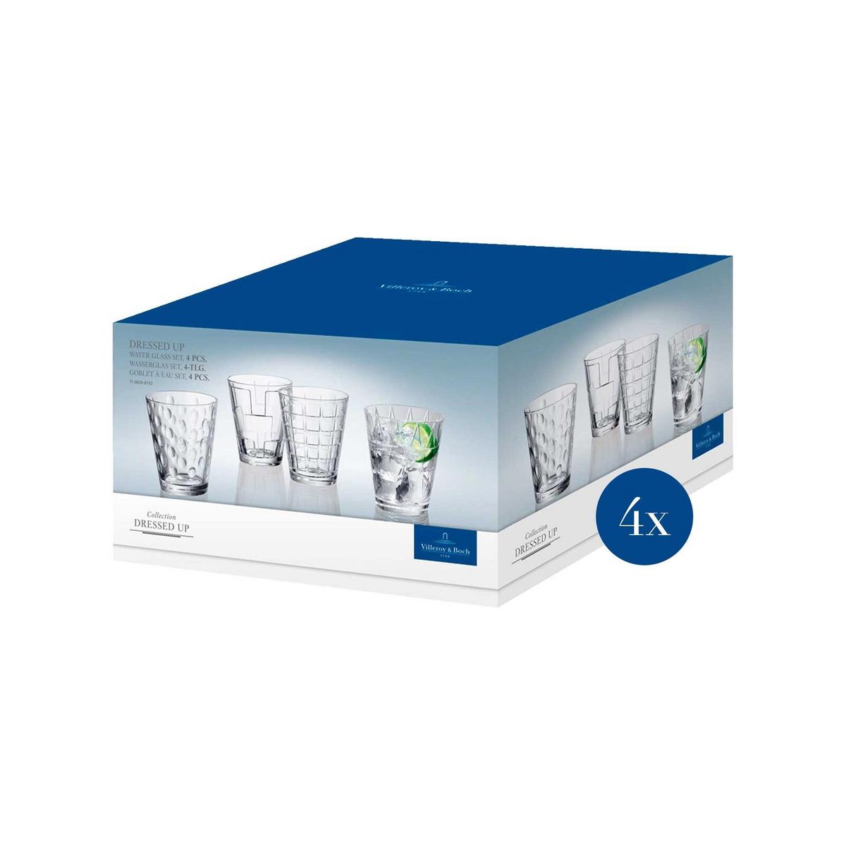WASSERGLÄSER Dressed Up transparent 310 ml 16er Set - Transparent, Glas (0.31L) - Villeroy & Boch