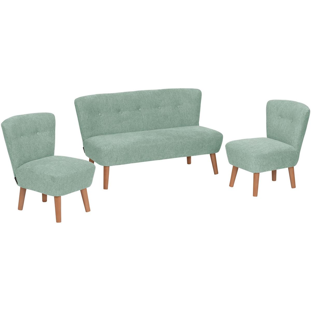 KINDERSOFA 2-Sitzer Katya Flachgewebe türkis - Türkis, Kunststoff (97/54/50cm) - 58aufmkessel