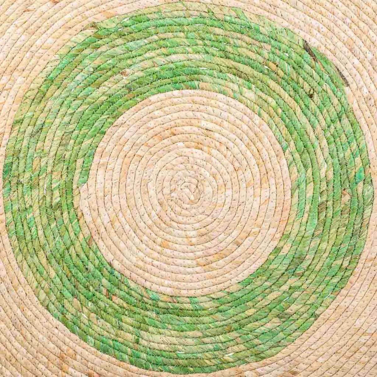 NATURFASERTEPPICH grün handgewebt D120x1 cm - Beige/Hellgrün, Naturmaterialien (120/120cm) - Wanderlust