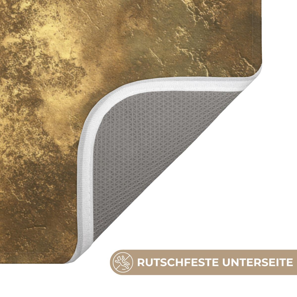 WC-VORLEGER Antik - Metallic-Look - Gold Toilettenvorleger 55x60 cm - Goldfarben, Textil (55/1cm) - OnlyWow