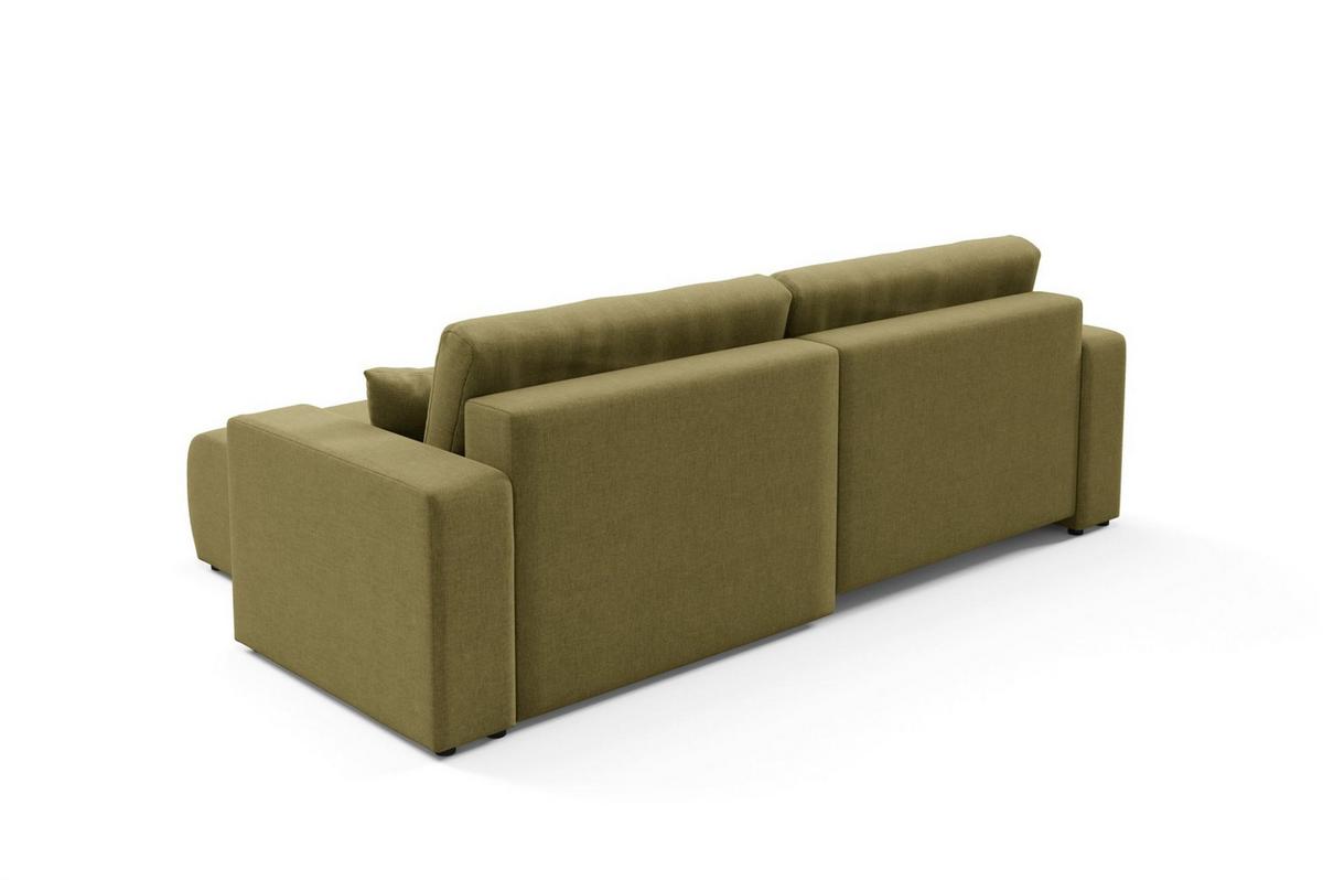 ECKSOFA Augusto - Dunkelgrün, Holzwerkstoff/Textil (244/149cm) - Fun Möbel