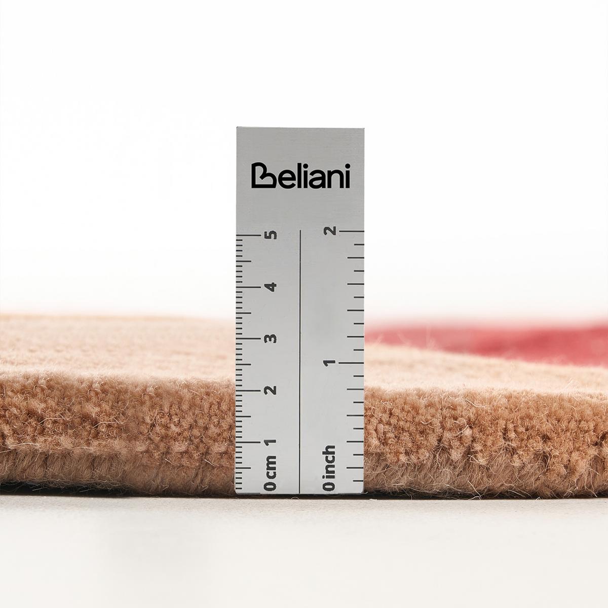 TEPPICH Rot 140 cm Wolle Sinjuwi - Rot, Textil (140/140cm) - Beliani