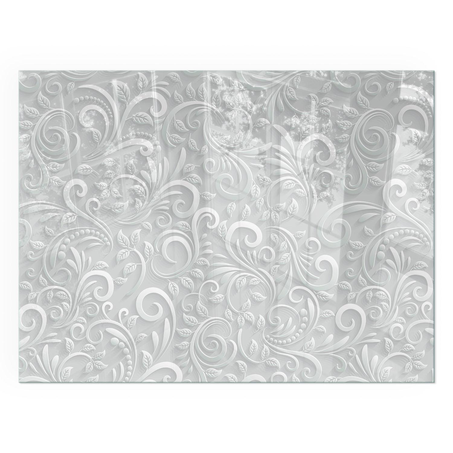 GLASPLATTE für Kamin 80x60 cm - Grau, Glas (80/60/0.4cm) - TULUP