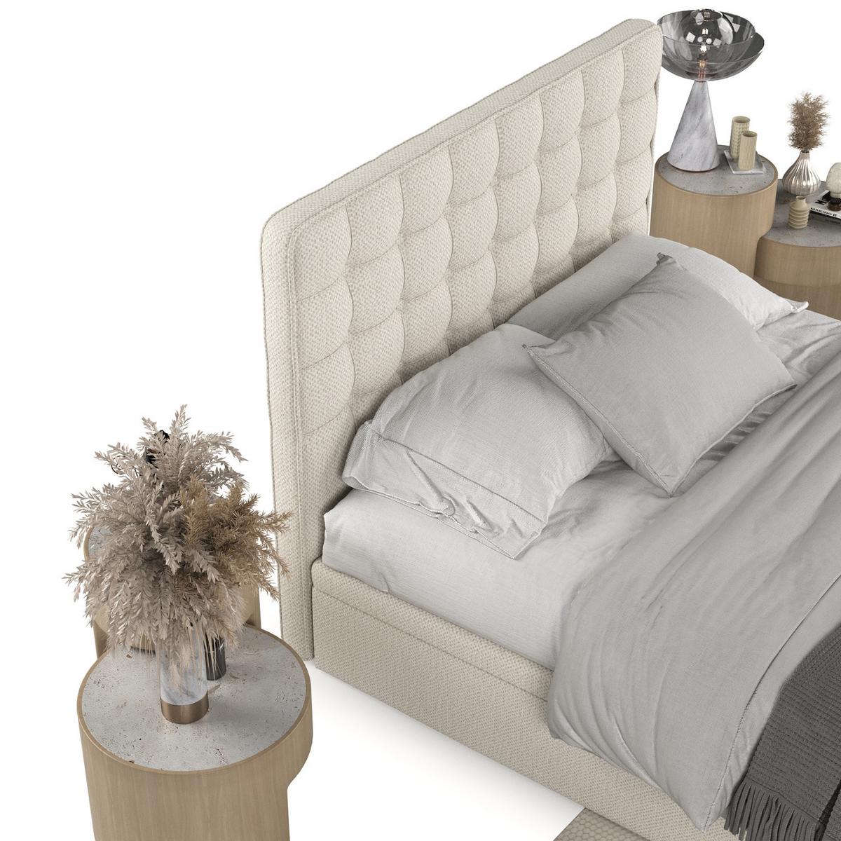 POLSTERBETT Celestia mit Stauraum 160/200 cm Hellbeige im Alta Stoff - Sandfarben/Schwarz, Holz/Holzwerkstoff (160/200cm) - AltaBeds