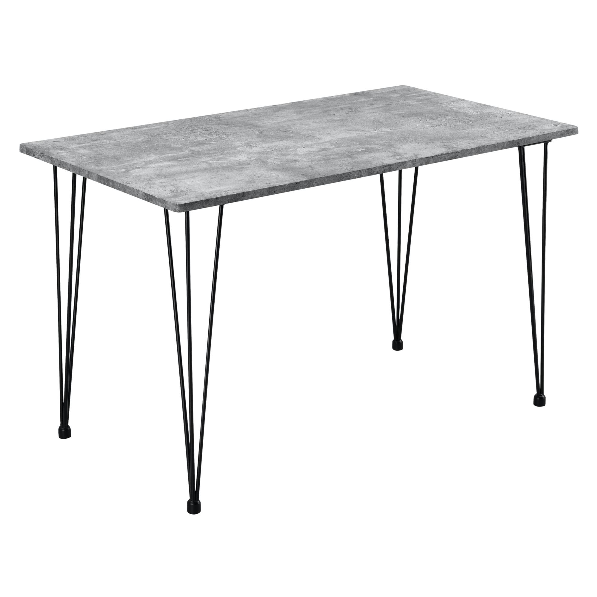 ESSTISCH Kiel - Grau, Holzwerkstoff/Metall (70/120/75cm) - [en.casa]
