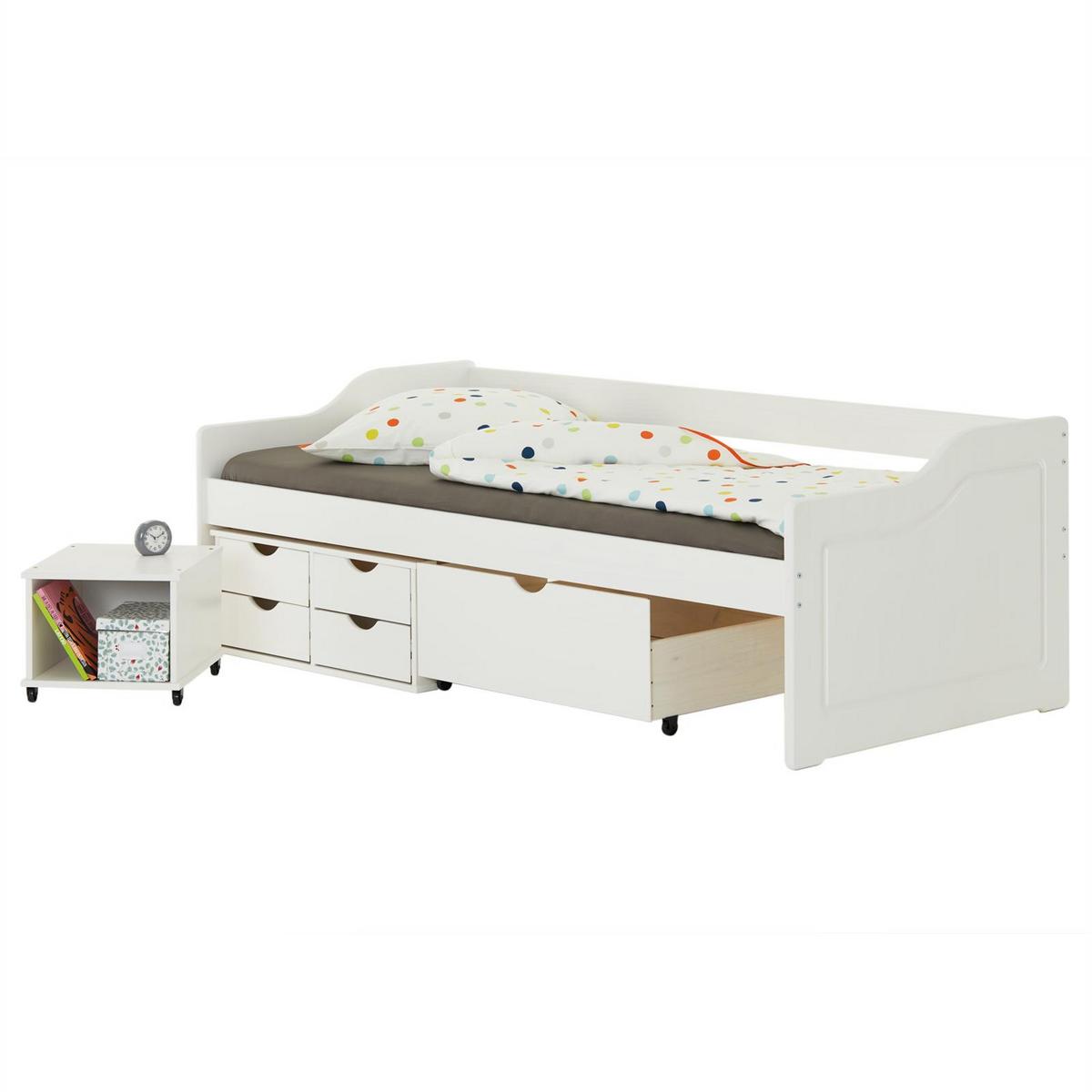 SOFABETT SENTA 90x200 cm weiß - Weiß, Holz (98/63/205cm) - IDIMEX
