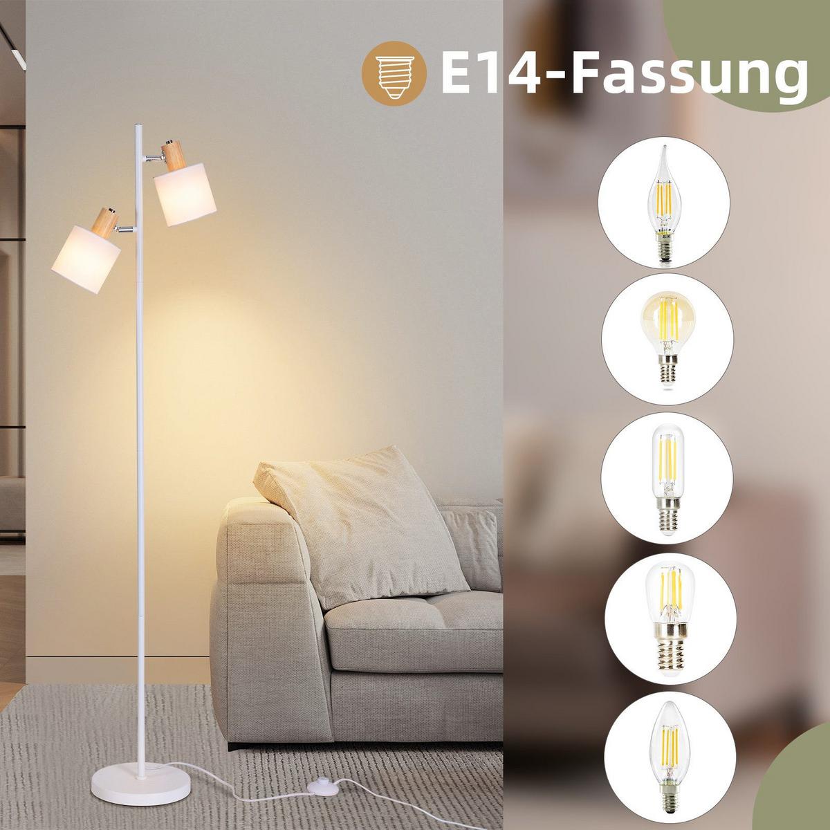STEHLAMPE Yamada 27/22/145cm - Eschefarben, Metall (27/22/145cm) - Nettlife