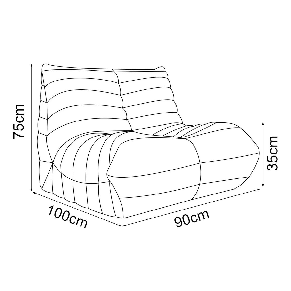 BODENSESSEL Kodsø - Grün, Textil (90/75/100cm) - [en.casa]
