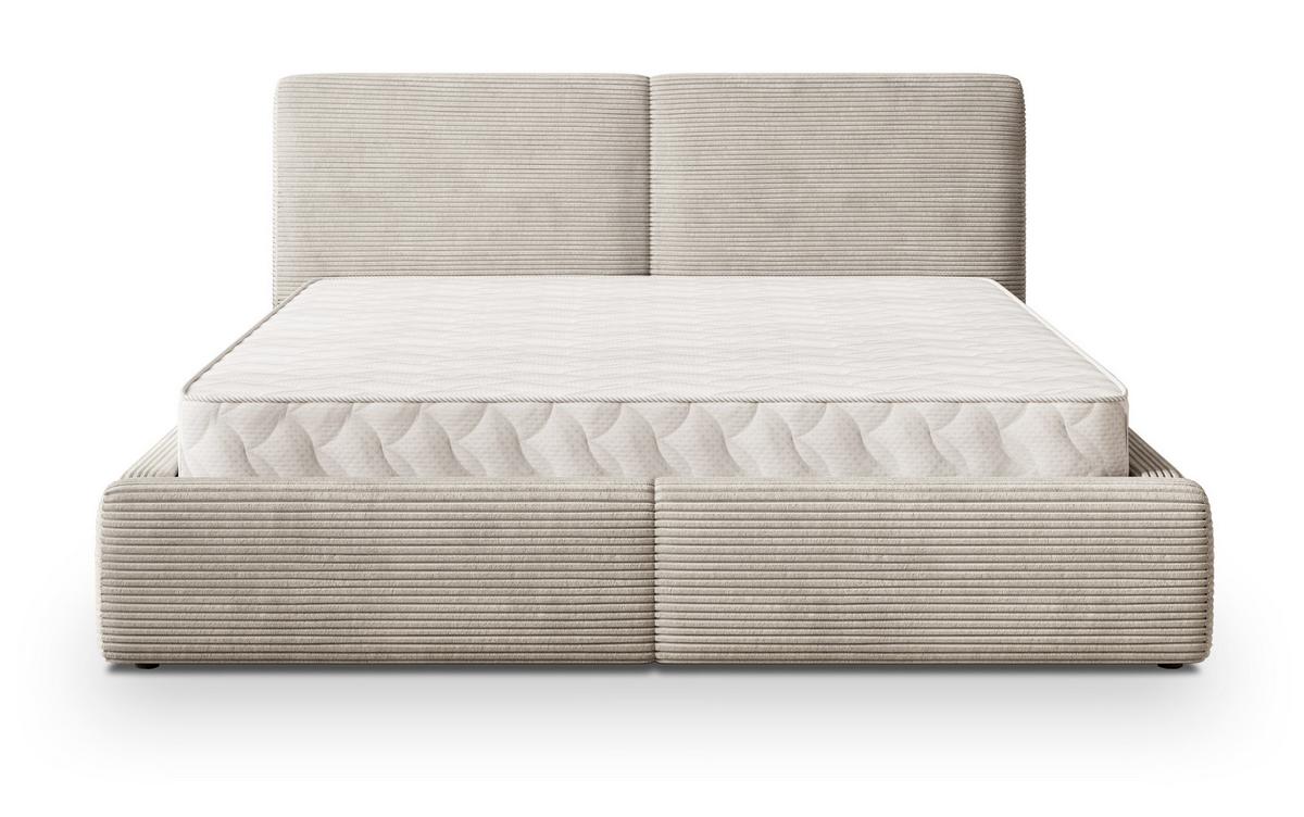 POLSTERBETT FELURO P 200x200 cm mit Bettkästen - Creme - Creme, Holz/Textil - MASSENO