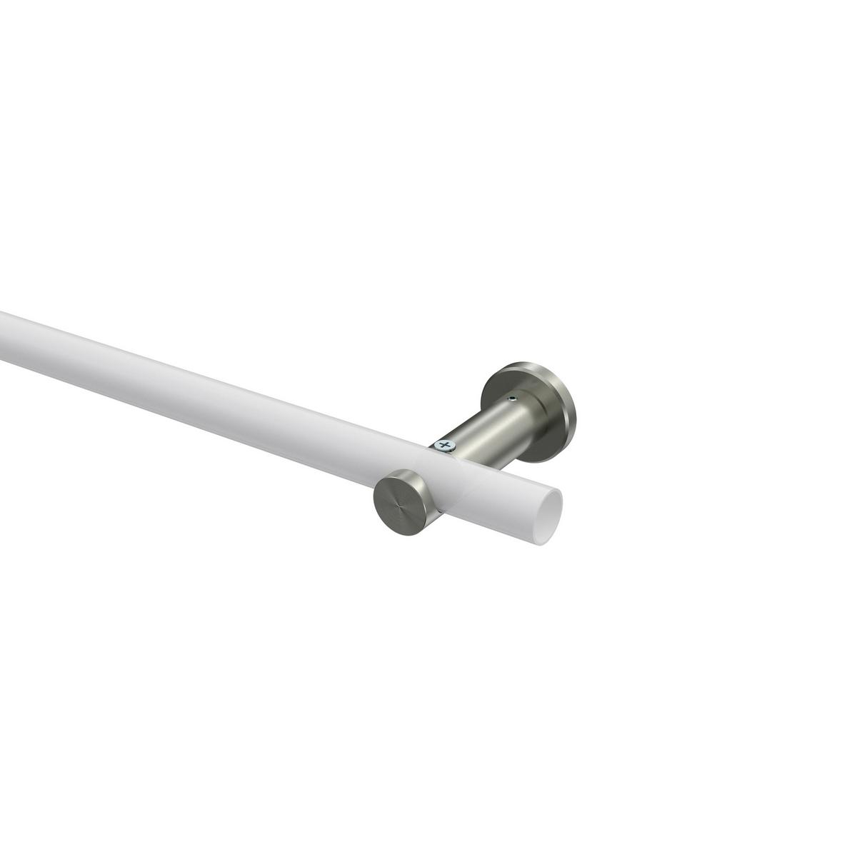 TRÄGER FÜR GARDINENSTANGEN 20 mm Ø, Platon 1-läufig, Edelstahl-Optik - Edelstahlfarben, Metall (9/4/4cm) - INTERDECO