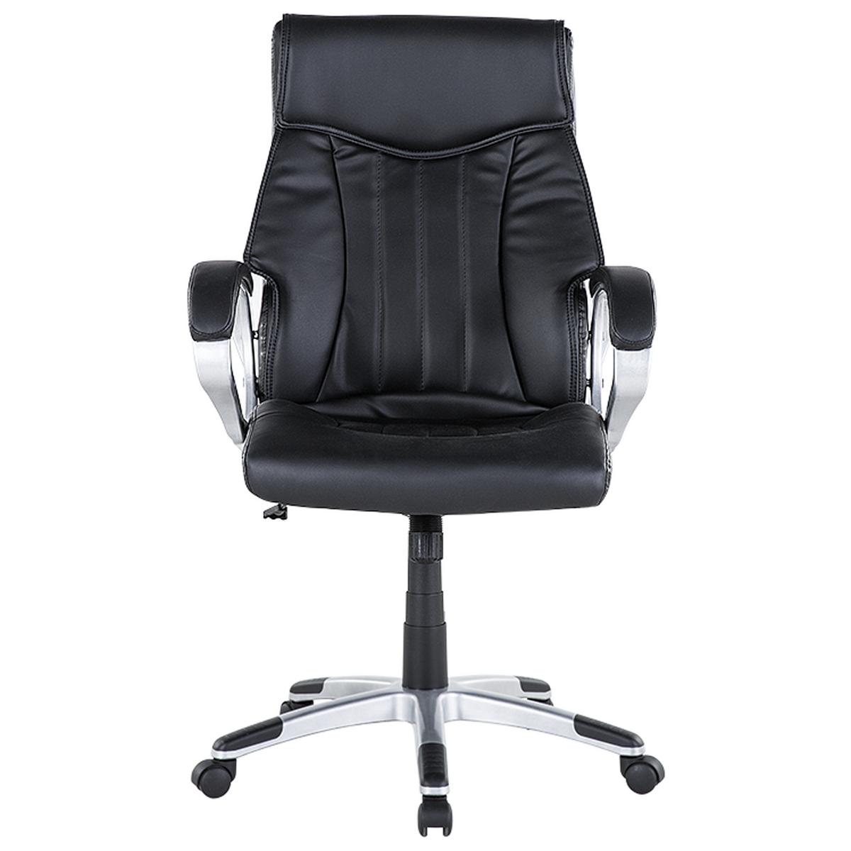 BÜROSTUHL Kunstleder Schwarz Triumph - Schwarz, Kunststoff/Textil (68/111/68cm) - Beliani