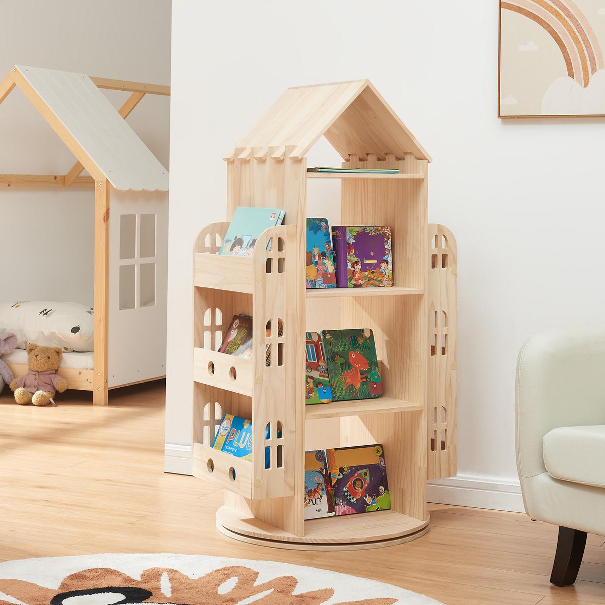 KINDERREGAL Sanköre - Naturfarben, Holz (64/122/43cm) - [en.casa]