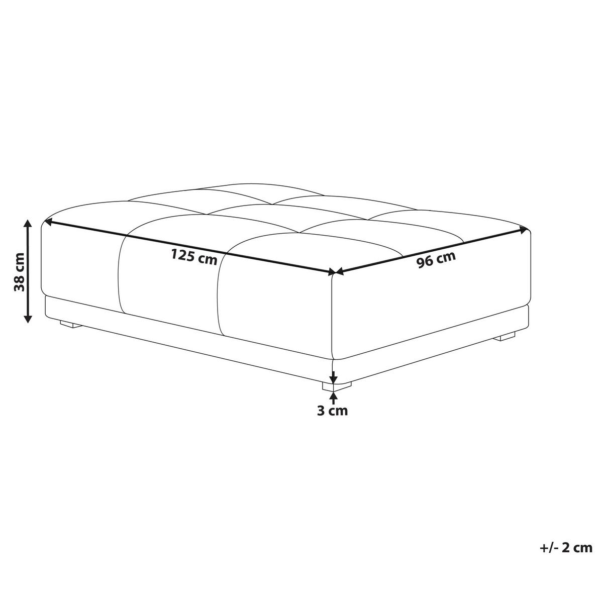 OTTOMANE Stoff Grün Torpo - Schwarz/Grün, Textil (125/38/96cm) - Beliani