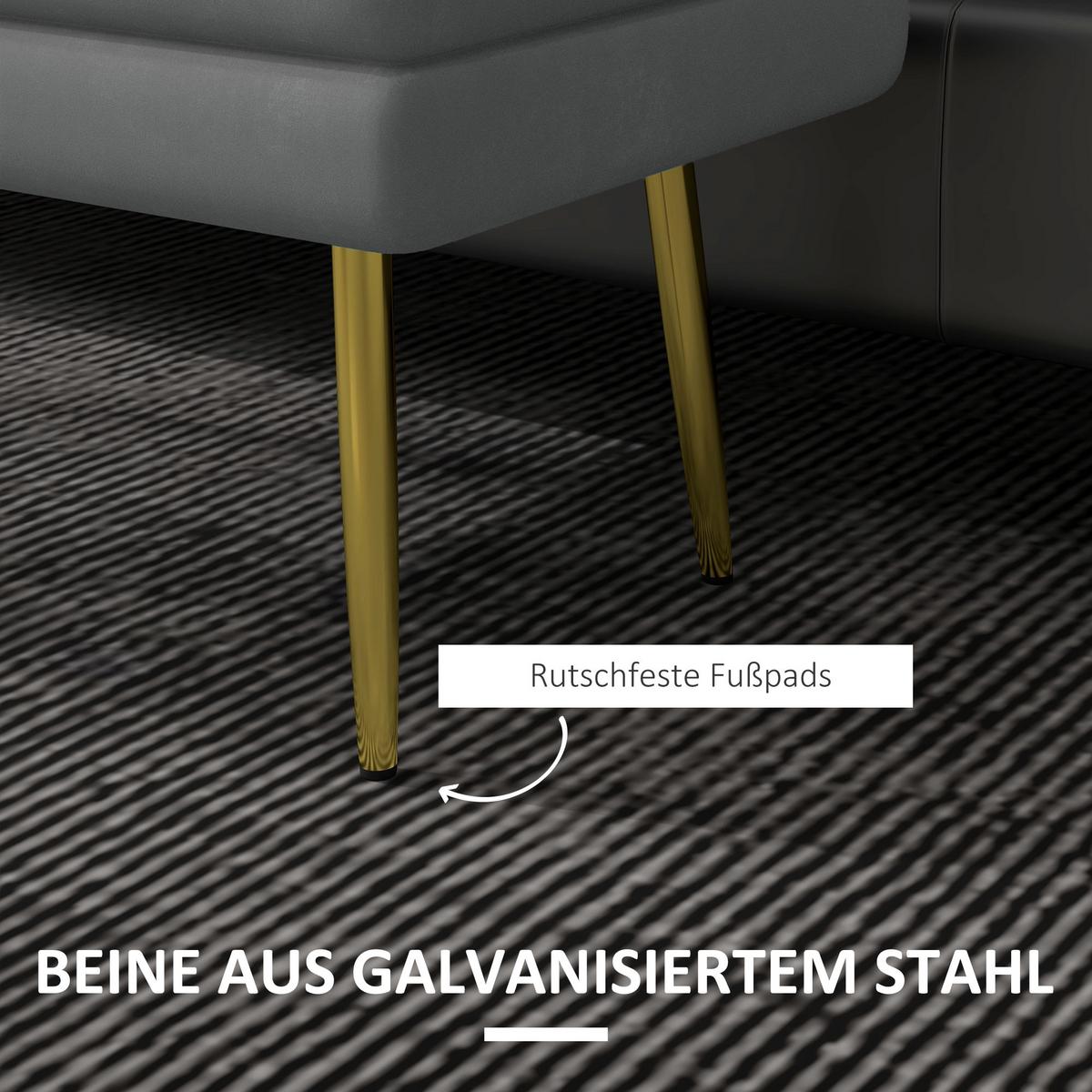 TRUHENBANK Grau - Dunkelgrau, Kunststoff (37.5/43/79.5cm) - HOMCOM