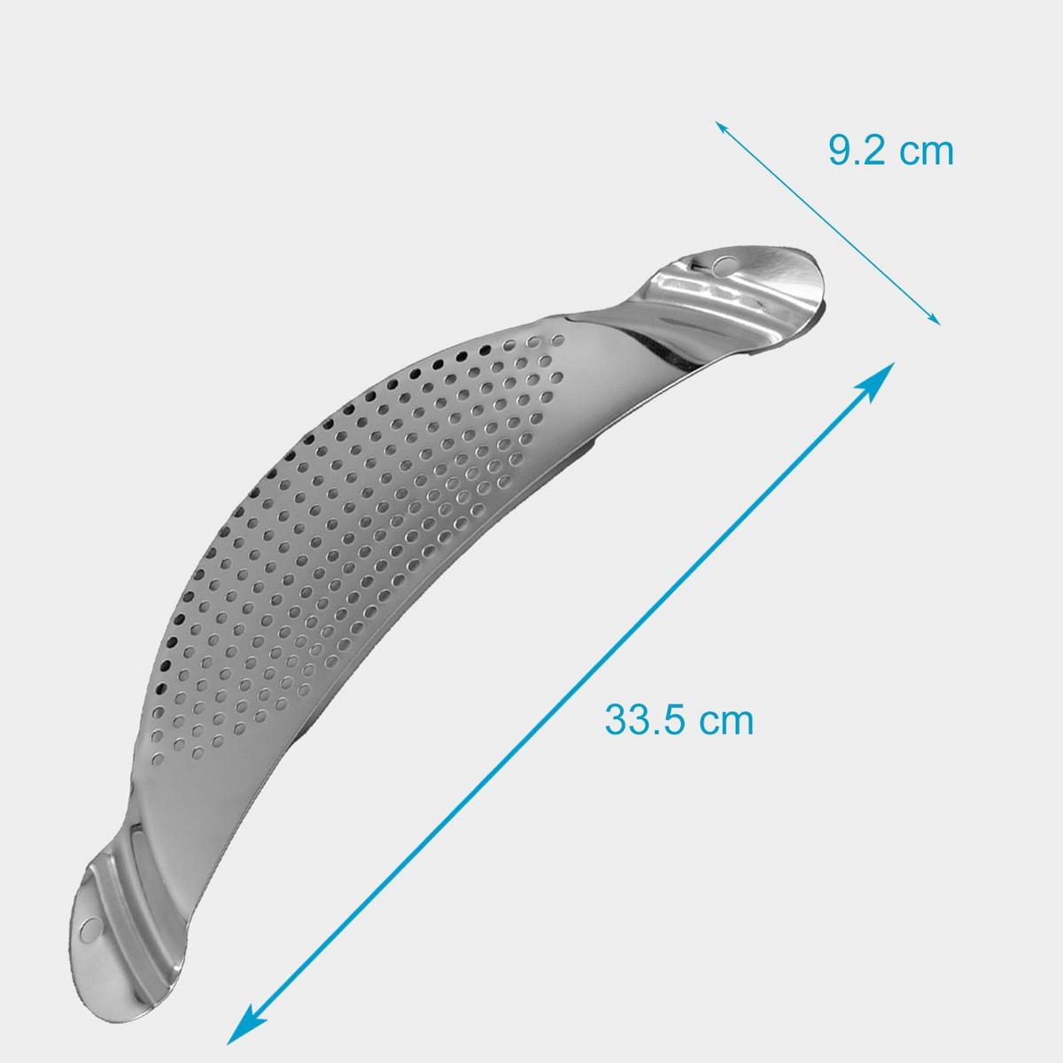 TOPFSIEB in Halbmondform - Silberfarben, Metall (26cm) - Intirilife