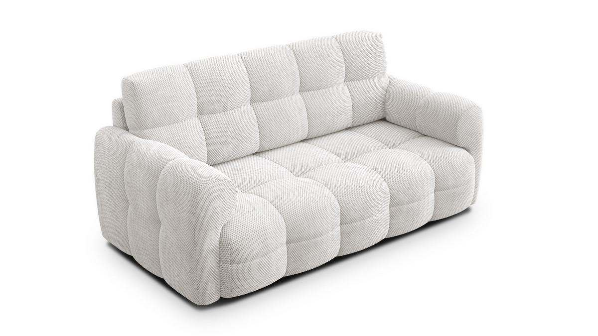 SOFA MELLOW 2,5-Sitzer, creme - Creme/Schwarz, Holz/Textil (183/87/98cm) - Wozimo